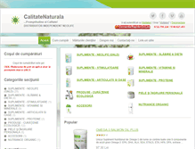 Tablet Screenshot of calitatenaturala.ro